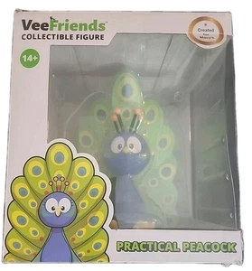 VeeFriends Collectible 6" Vinyl Practical Peacock Figure Macys Toy Blue Green - Picture 1 of 9