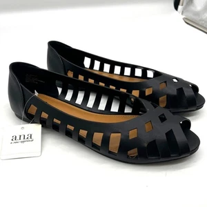 a.n.a Womens Mabrey Ballet Flats Slip On Black Size 11M - Picture 1 of 10