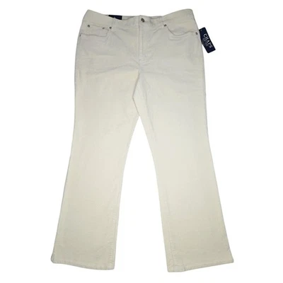 Pantalones de pana Chaps para mujer talla 14P crema elásticos 5 bolsillos pequeños nuevos con etiquetas Y2K Foto 1 de 4