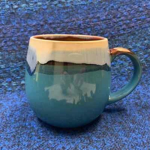 Colorful Oversized Drip Glaze Mug Approx. 4.75" Tall and 25 oz. - Picture 1 of 7