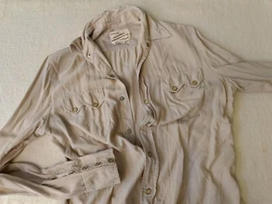 California Ranchwear 40s 50s rayon USA brown western snapper dot shirt 34 VTG - Picture 1 of 16