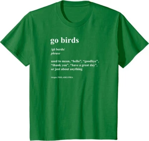 Go Birds Definition Philadelphia Football Gift Youth Unisex T-shirt - Picture 1 of 2
