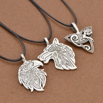 Fuchs Adler Wolf Viking Halskette Schmuck Talisman Anhänger Nordisch Unisex - Bild 1 von 4