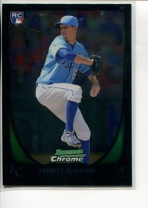 2011 Bowman Chrome Draft Everett Teaford RC #85 Kansas City Royals