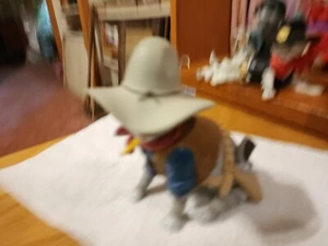 The Hamilton Collection One Bad Out Claw Cat Figurine Fur Kitty Cowboy Kitten - Picture 1 of 9
