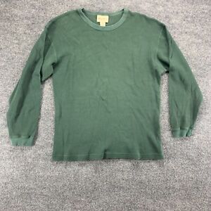 Eddie Bauer Sweater Mens Large Green Pullover Long Sleeve Outdoor Thermal Casual