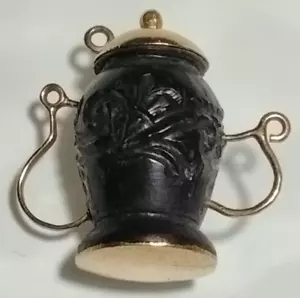Antique 15k Gold & Gem Stone Urn Pendant - Picture 1 of 18