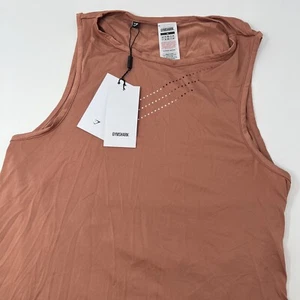 NWT Gymshark Laser Cut Tank Open Back Active Tank Top Deep Blush Womens Medium - Picture 1 of 8