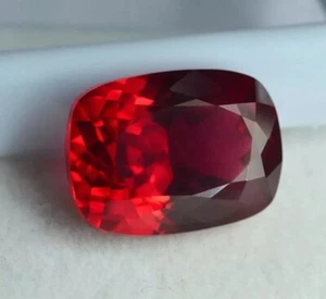 Natural Flawless Burmese Red Ruby Cushion Cut Loose 98-99 Ct Certified Gemstone - Picture 1 of 4