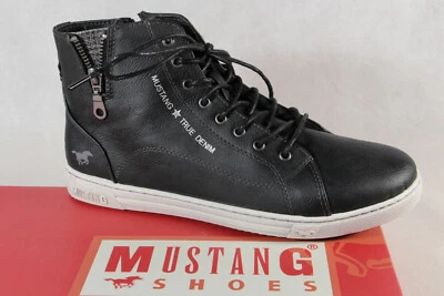 Mustang Botas Botines Botas con cordones Negras ¡NUEVAS! Foto 1 de 4