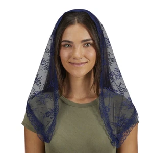 Traditional Short Church Chapel Mantilla Veil, Available in Three Colors, 1 Veil - Picture 1 of 17