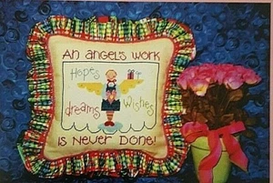 An Angel's Work - Gráfico de punto de cruz - con dije de corazón - LIzzie Kate - Imagen 1 de 3