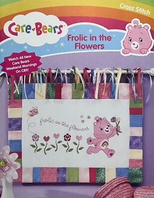 Brand New OOP! CARE BEARS FROLIC IN THE FLOWERS Counted Cross Stitch 4256 - Image 1 of 4
