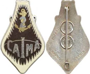 2° Cie Autonome d’Infanterie de Marine, Emaille, glatter Rücken graviert Drago 1690 (7704) - Bild 1 von 1