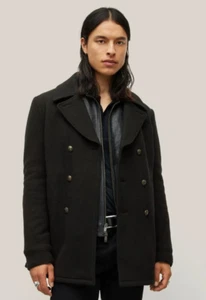Chaquetón acolchado doble botonadura negro John Varvatos Carlos para hombre talla 52 nuevo con etiquetas - Imagen 1 de 12