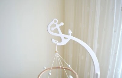 Berço braço móvel bebê cabide suporte para berço berço de madeira braço móvel bebê - Imagem 1 de 4