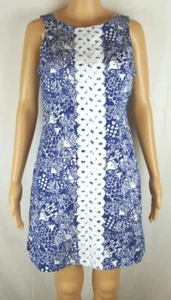 Vestido recto Lily Pulitzer Target Upstream Fish estampado azul sin mangas para mujer talla 6 - Imagen 1 de 24