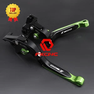 For Z900 2017-23 Fold Extendable Clutch Brake Levers Logo NINJA 650R/ER-6F 17-23 - Foto 1 di 13