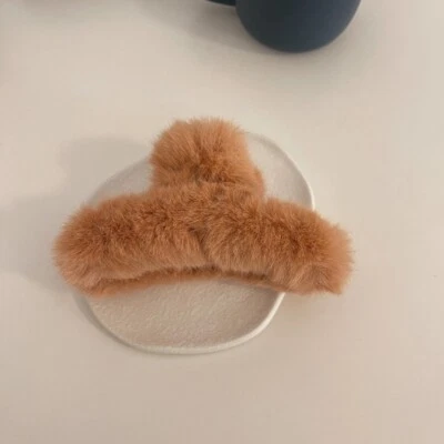 Winter Women Plush Hair Claw Clips Barrette Crab Clamp Hairpin Hair Accessories - Image 1 of 4