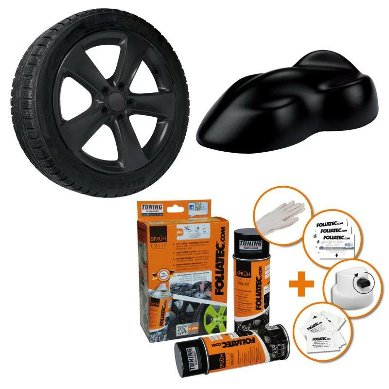 FOLIATEC Sprühfolie 2x400ml - Schwarz Matt