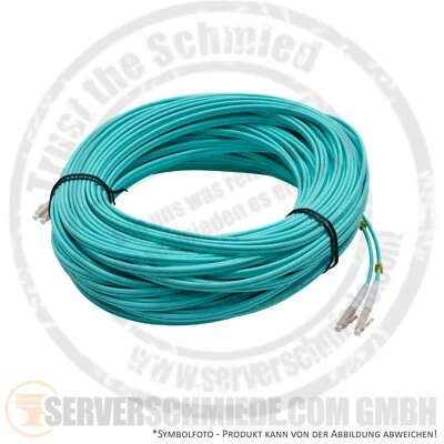 LWL 50m Glasfaser Kabel 2x LC Duplex 50/125 OM3 Patchkabel Netzwerk Optisch - Bild 1 von 3