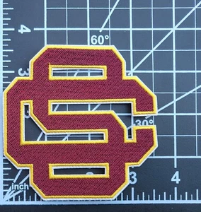 USC Trojans 3.5" Iron or Sew On Embroidered Patch ~Free Tracking~! - Picture 1 of 1