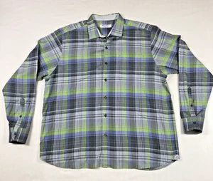 Tommy Bahama kariertes Hemd aus Pima-Baumwolle Herren XL mehrfarbig Knopfleiste Langarm - Bild 1 von 10