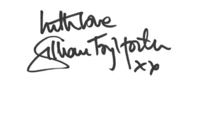 EASTENDERS/FOOTBALLERS' WIVES: GILLIAN TAYLFORTH SIGNED 6x4 WHITECARD+COA - Picture 1 of 1