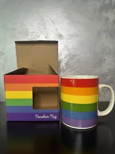 Tazza da tè caffè in porcellana arcobaleno confezione regalo - nuova - Foto 1 di 2