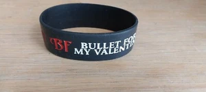 Bullet For my Valentine Gummi Armband breit schwarz weiß rot - Bild 1 von 6