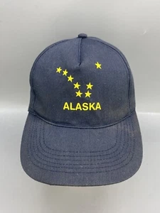 Alaska Flag Hat Arctic Circle Enterprises Cap Mens One Size Blue Adjustable Back - Picture 1 of 8