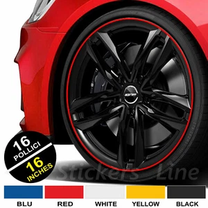 Strisce Auto adesive adesivi cerchi CATARIFRANGENTI™ 6 mm 16" wheel rim stickers - Foto 1 di 6