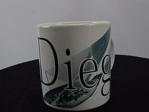Taza Starbucks Café SAN DIEGO Ciudad Coleccionista Serie Velero Verde 1994 RARA - Imagen 1 de 5