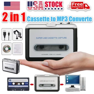 Portable Cassette Player Converter Recorder Convert Tapes to Digital MP3 Format - Picture 1 of 12