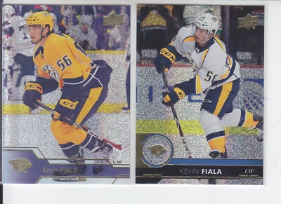 (2) Upper Deck Gold Rainbow Foil Kevin Fiala 2016-17 #354 + 2017-2018 #112 - Image 1 of 2
