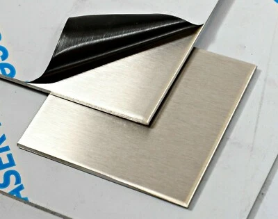 £ SSS BRUSHED STAINLESS STEEL SHEET 430G Plate 0.9 1.2 1.5 2.0mm UK Metal - Image 1 of 4
