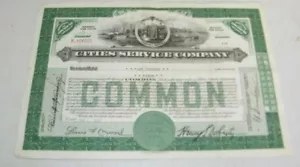 Vintage City Services Co. Stock Certificate XL104225 - 2 Shares Aug 1 1932 E.C. - Picture 1 of 4