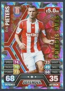 TOPPS MATCH ATTAX 2013-14- #254-STOKE/HOLANDA-PSV-ERIK PIETERS-FIRMA DE ESTRELLAS-LÁMINA - Imagen 1 de 1