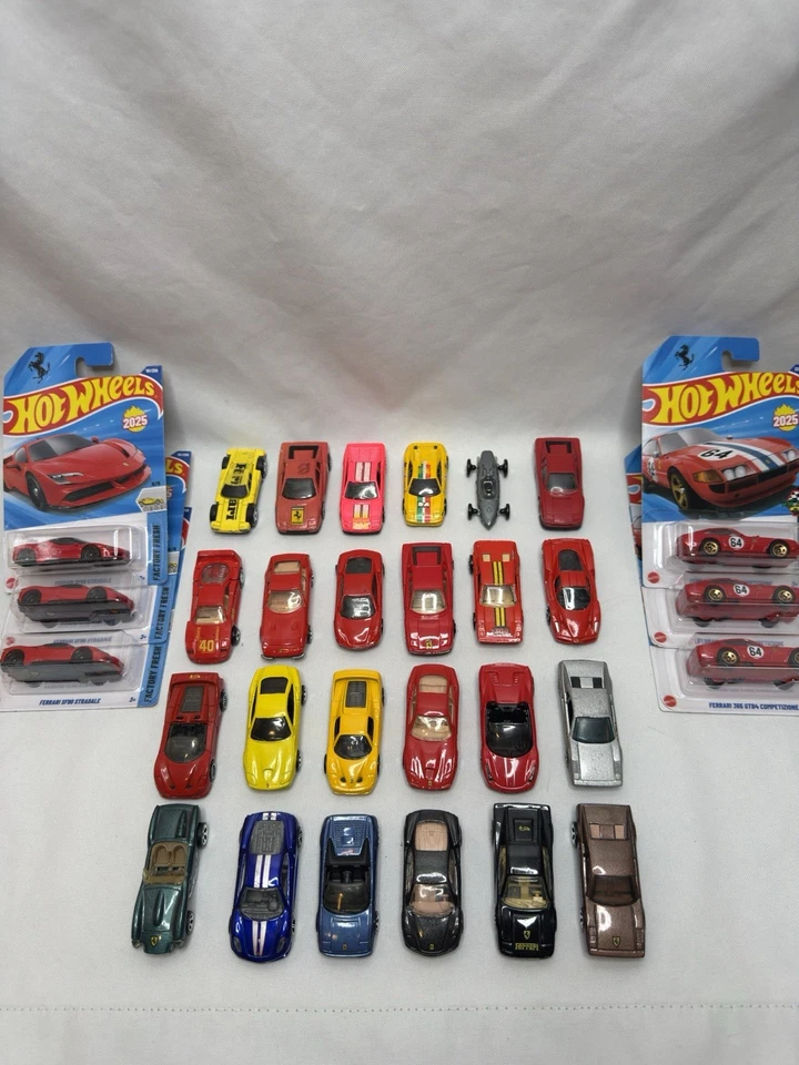 Ferrari Diecast Lot 30 Cars Hot Wheels Matchbox Vintage Rare Mix New & Loose - Image 1 of 4