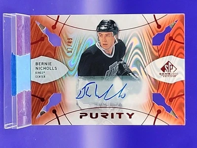 Bernie Nicholls 2022-23 UD SP Juego Usado Rojo Pureza Autógrafos SSP 17/49 🔥 Kings Foto 1 de 2
