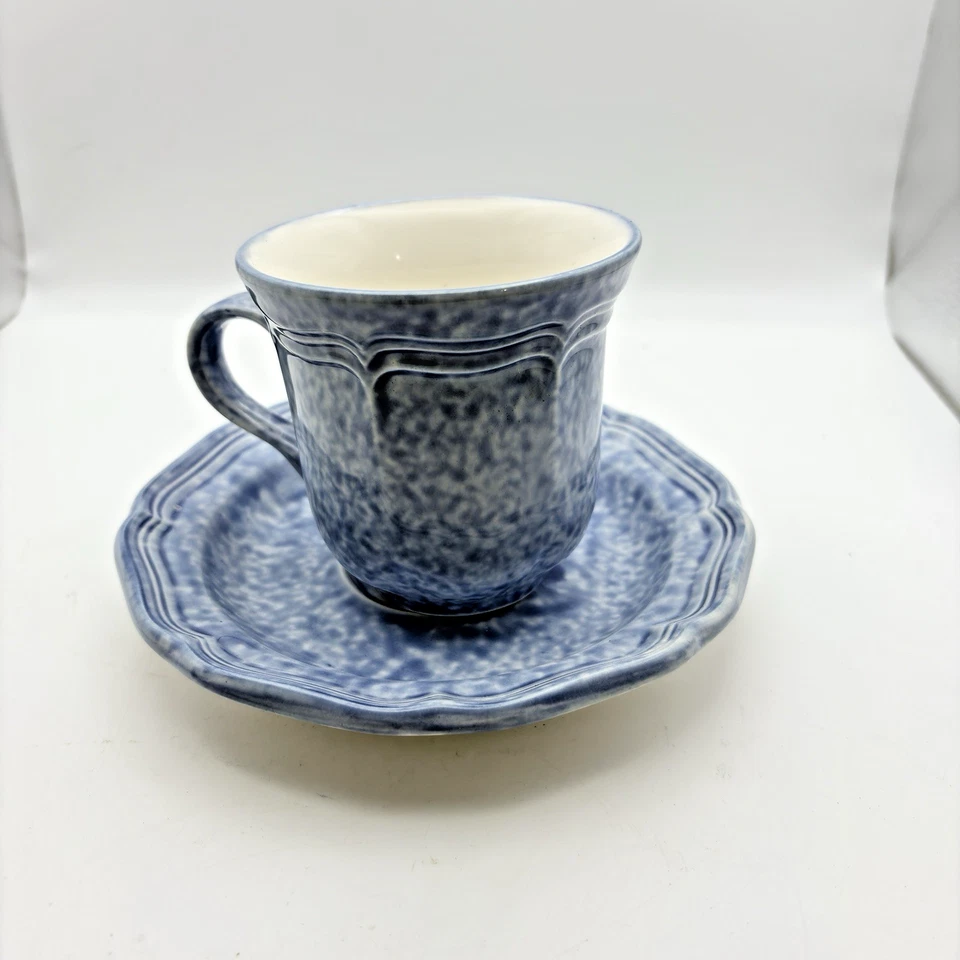 Juego de platillos taza azul Kentucky vintage Mikasa Country Charm gres 9525 Japón Foto 1 de 4