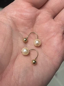 14k Yellow Gold Earrings Scrap READ! Sold As Is - Bild 1 von 3
