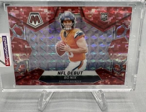 2024 Mosaic Bo Nix RC Camo Pink Prizm Rookie NFL Debut #271 Broncos - Picture 1 of 2