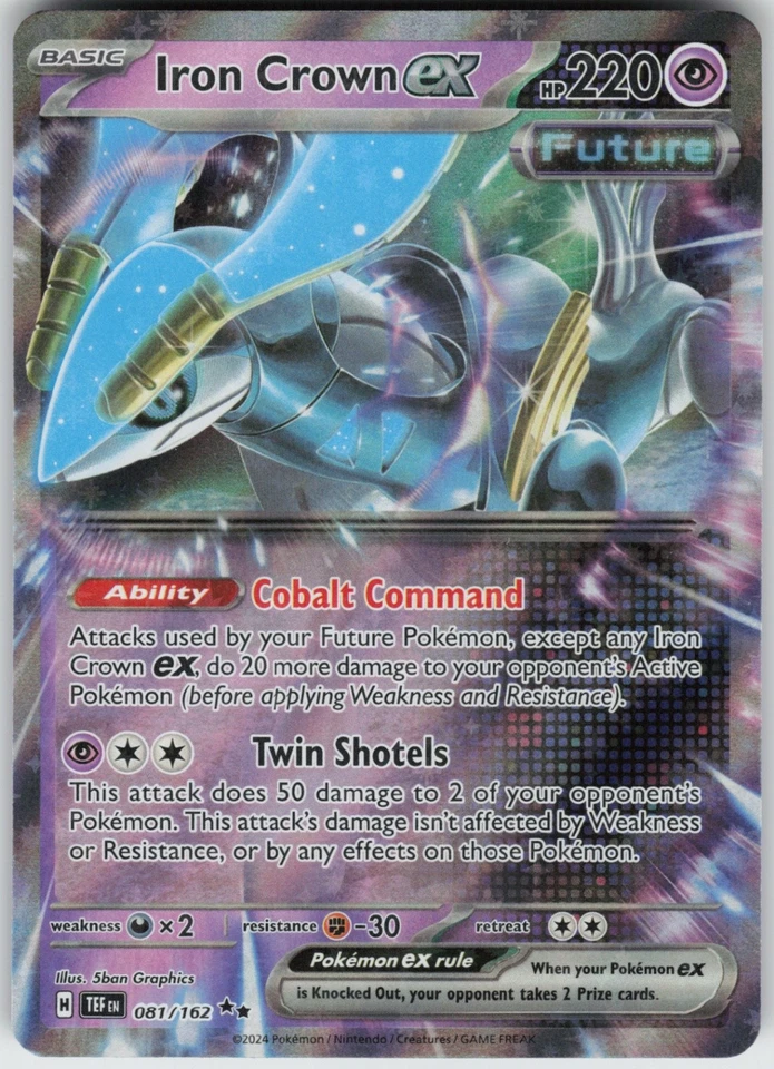 Holo Foil Iron Crown ex 081/162 Double Rare SV05: Temporal Forces Near Mint - Image 1 of 1