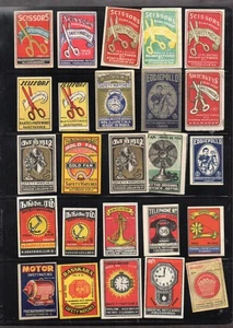 Matchbox Labels early Made in INDIA all different varieties mixed C #190 - Picture 1 of 1