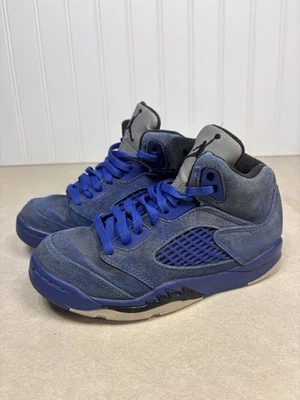 AIR JORDAN 5 V RETRO ROYAL BLUE GREY 440889-401SIZE 12C SUEDE SNEAKERS SHOES - image 1 of 4