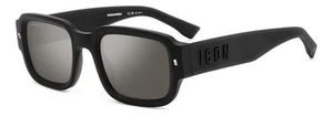 Occhiali da sole DSQUARED2 ICON 0009/S 003 T4 Matte Black 50 - Foto 1 di 1