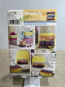 Simplicity Fat Quarter Club Sewing Serger Machine Cover Organizer Totes #3776 UC - Picture 1 of 2