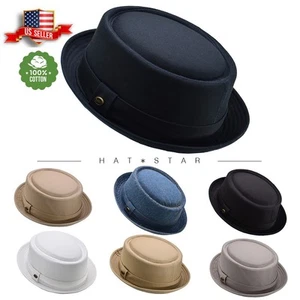 Sombrero para el sol Derby Fedora de algodón para todos los días para hombre para todas las estaciones - Imagen 1 de 8