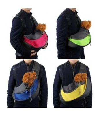 Trasportino Tracolla Mono Spalla Cane Gatto Marsupio Passeggio Marsupio Borsa - Immagine 1 di 3